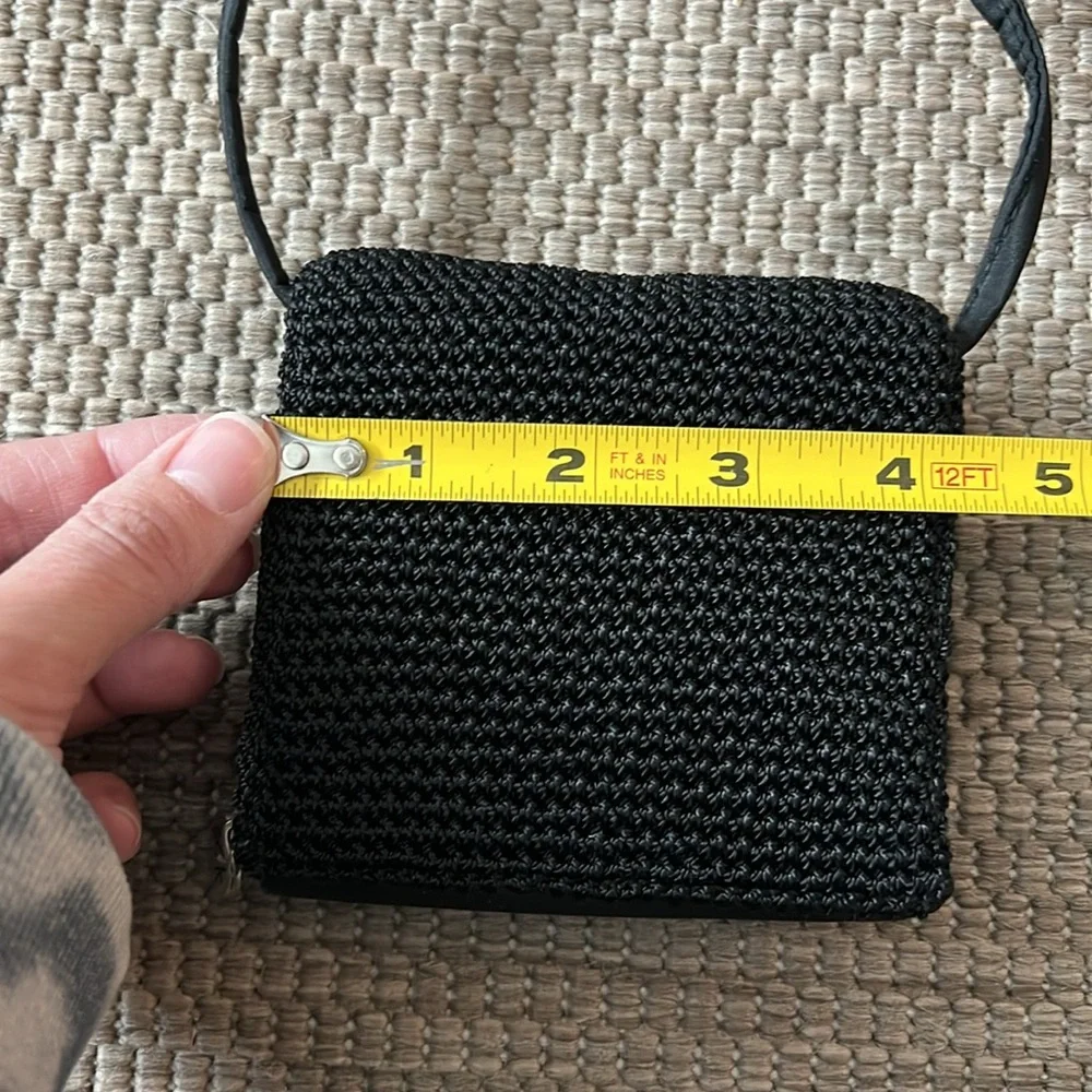 The Sak black crochet Small wallet bag